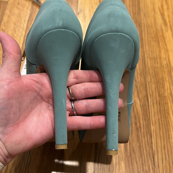 2/$20 Green Platform Peep toe Booties - Picture 4 of 10